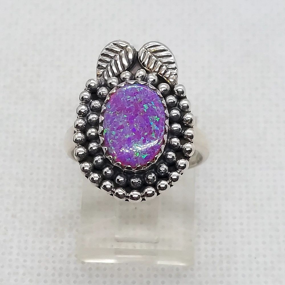 Ring opal 925 Sterling silver size 7.25